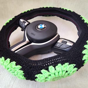 Crochet Steering Wheel Cover, Car Decoration Boho