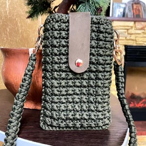 Handmade Crochet Phone Bag – Boho Crossbody Case for Smartphone & Small Essentials