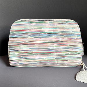 Organizer per cosmetici in pelle con cerniera e cinturino da polso / Regalo per lei