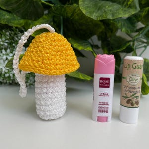 Crochet Mushroom Charm – Bag, Car or Key Accessory with Hidden Pouch