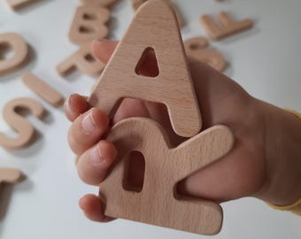 Wooden Alphabet Letters Magnet Set - Montessori Learning Toy
