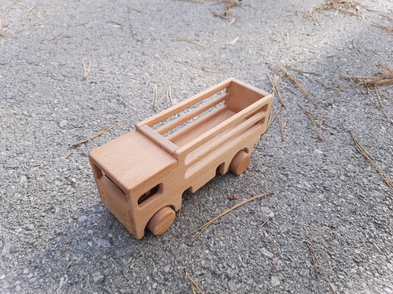 Rustic Wooden Toy Truck Adorable Gifts for Toddlers and Kids image 8