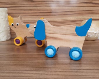 Set di giocattoli in legno per cani e gatti - Regalo ecologico per bambini piccoli