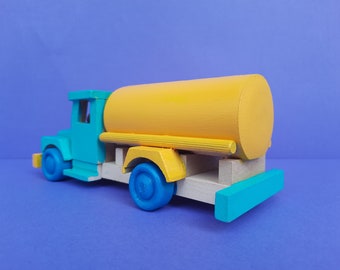Wood Pencil Holder Toy Tanker Pen Holder for Desk Gift for Kids