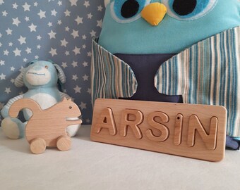 Custom Name Puzzle for Baby - Handmade Baby Shower Gift