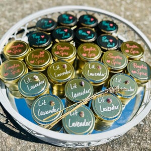 Série Sparkle / Velas de soja artesanais de 4 onças