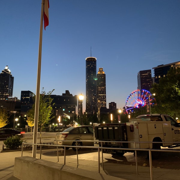 Digital Download- Centennial Park, City Nights, Wall Art, Luxury Photography, Night Scene Photo Print, Digital Print, City Street, Sky Rises