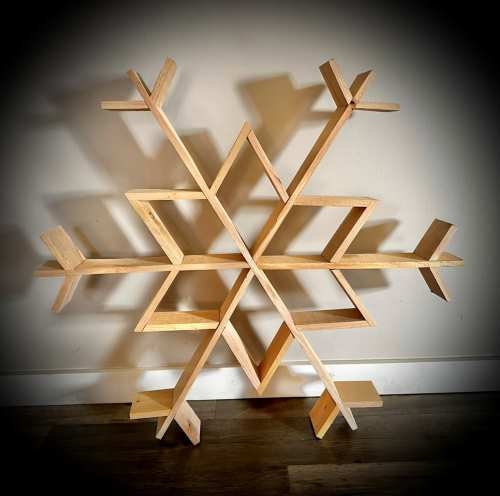 DIY Wooden Snowflake Shelf 