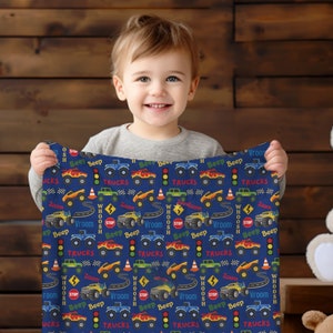 Monster Truck Decke, LKW-Themen-Kinderzimmer, LKW-Liebhaber-Geschenk, LKW-Kinderzimmer, Babydecke, Babyparty-Geschenk, Kleinkinddecke, LKW-Dekor