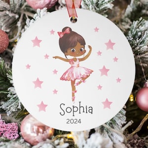 Ballet Dancer Ornament Personalized, Lightweight Metal Ornament Custom with  Dancer&#39;s Name, Black Ballerina Ornament, Girl of Color Dancer