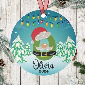 CUSTOM Letter Name Ornament Personalized with Kid&#39;s Name or Family Name, Monogram Alphabet Ornament, Custom Initial METAL Ornament, Keepsake