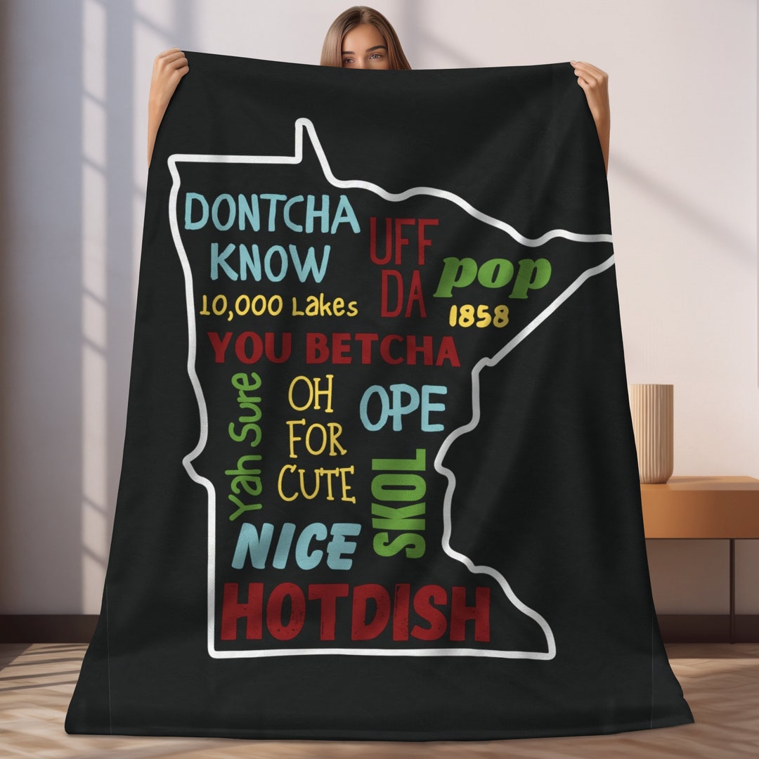 Minnesota Blanket, Funny Minnesota Gift Idea, Gift for Minnesotans