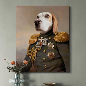 Custom Royal Cat or Dog Portrait – Personalized Pet Art on Canvas for gift.