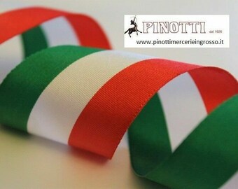 Nastro in tessuto tricolore, matasse da 10 mt - VARIE MISURE - 100% poliestere