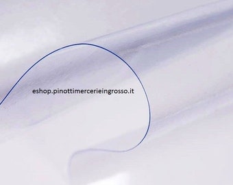 Transparent crystal sheet plasticized in soft PVC, 20 MT roll, 140 CM high