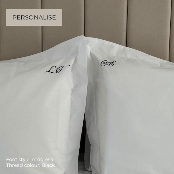 The Personalised Initials Pillowcase: Amoresa