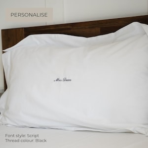 Personalised Newlyweds Pillowcase: Script