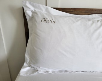 Homeware | Embroidered oxford pillowcase - Full name