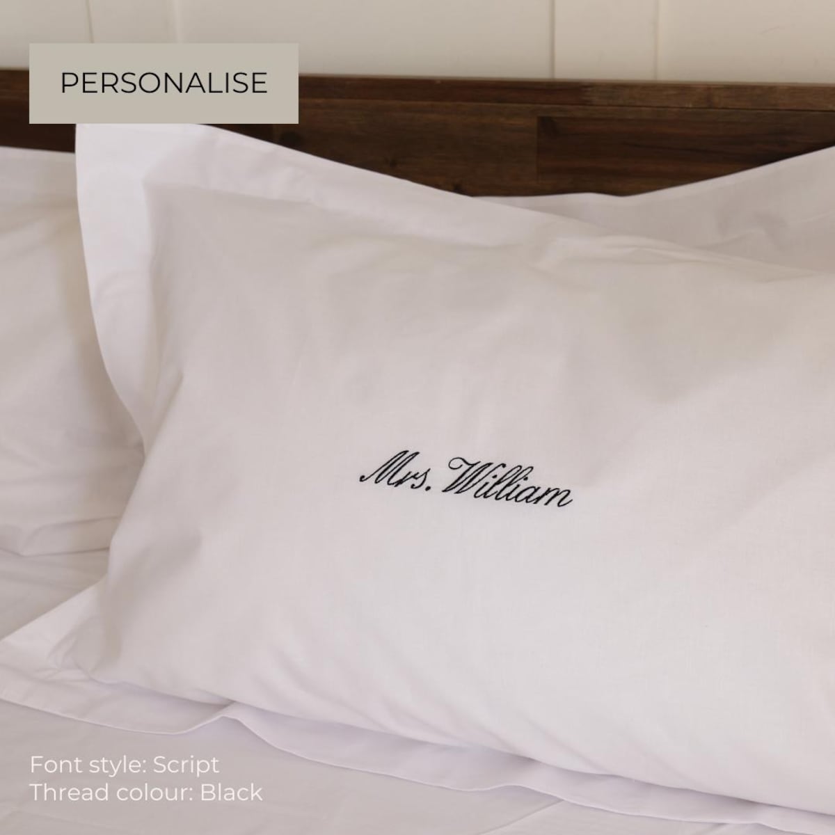Personalized Newlyweds Pillowcase: Script - Etsy