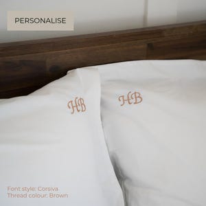 Personalised Initials Pillowcase: Corsiva