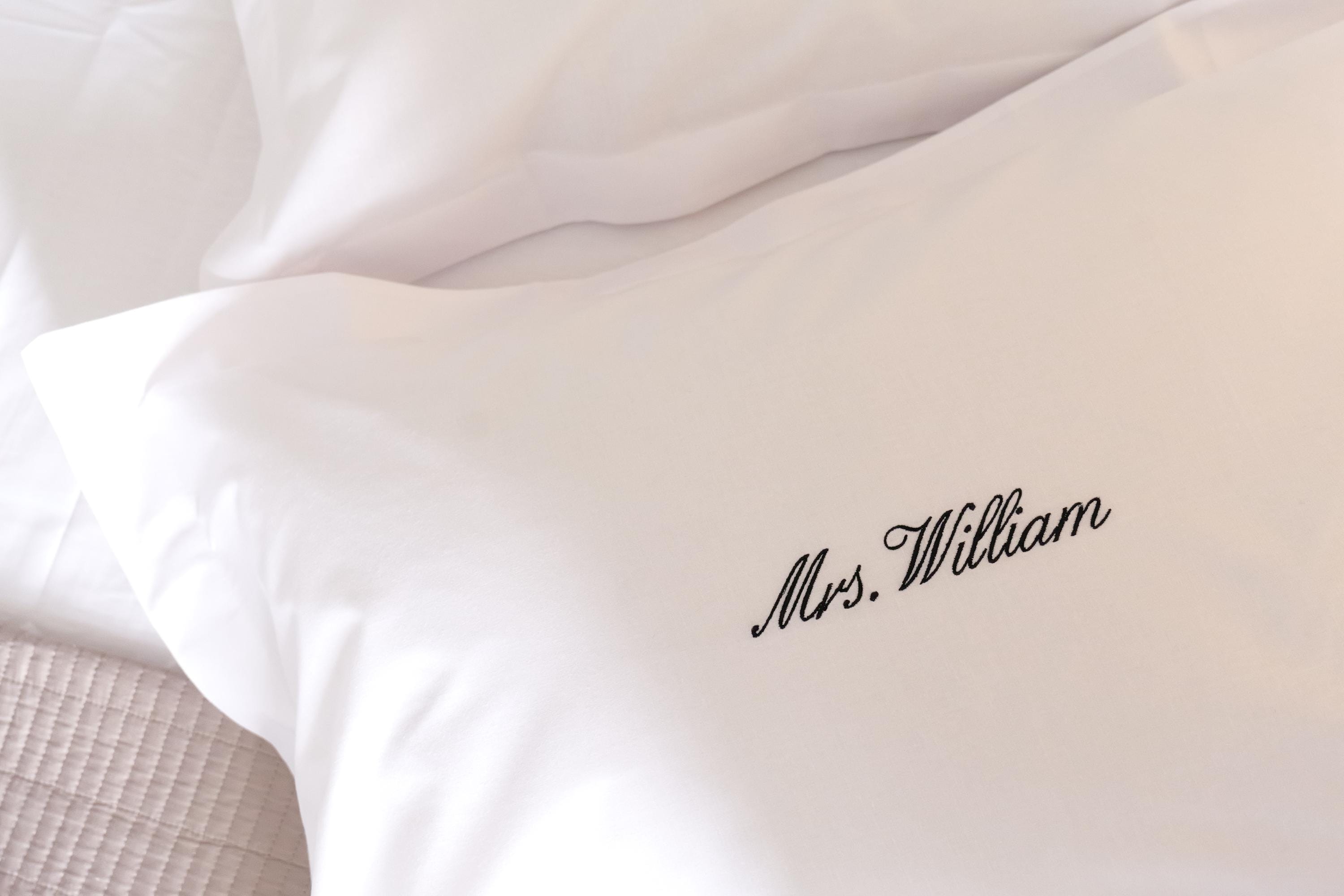 personalised cotton pillowcases