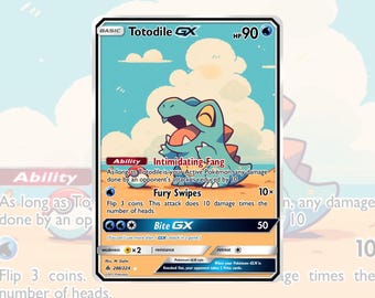 ワニノコ TCG 品質 ポケモン カスタムカード 海と空の知恵 - Etsy 日本