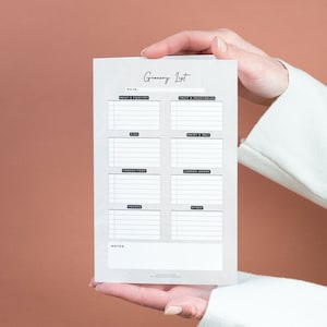 Einkaufsliste | Meister Einkaufsliste | Digitale Einkaufsliste Vorlage | Magnet Notizbuch | Einkaufsliste Notizblock | Categorized Einkaufsliste