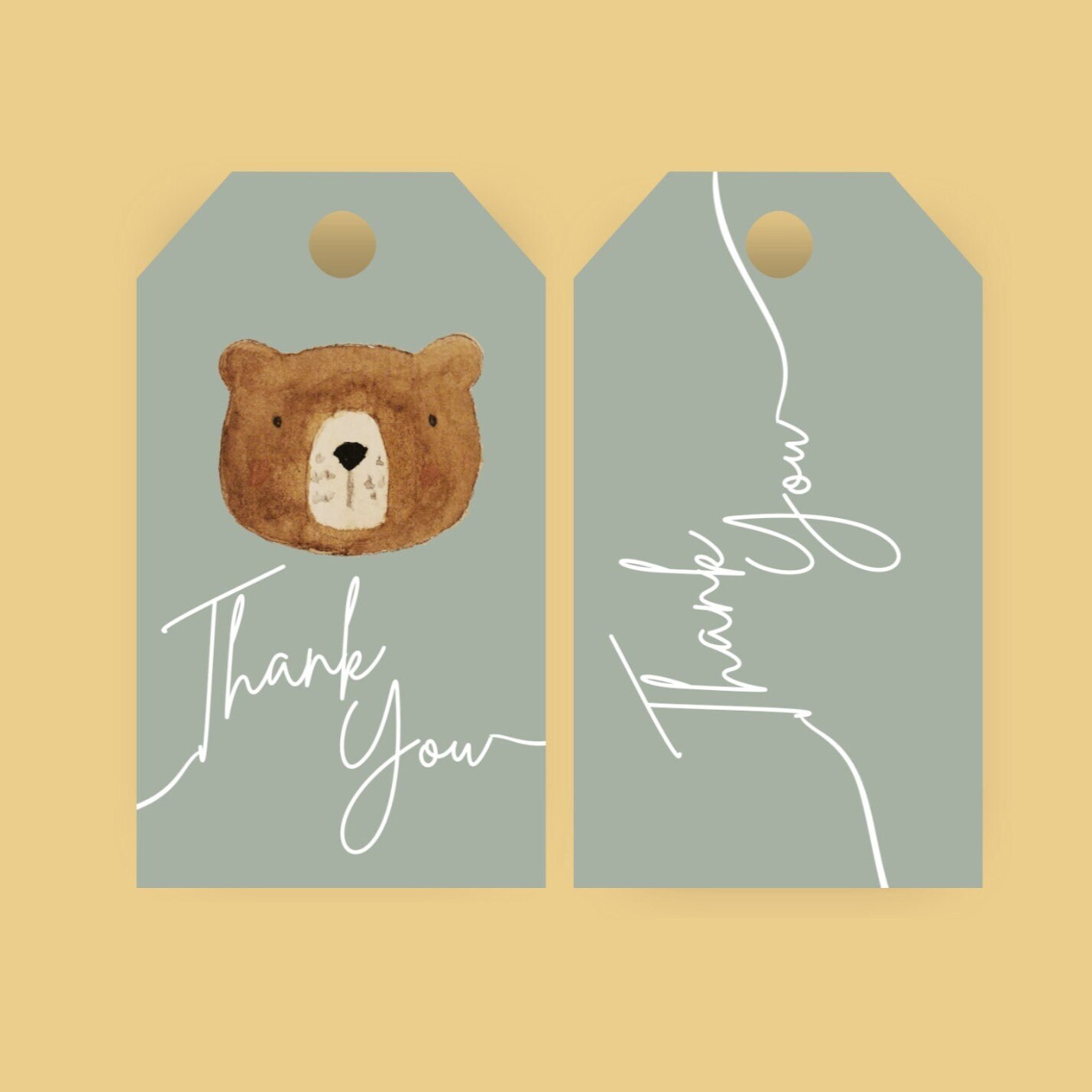Physical Gift Tags | Thank You Favor Tags | Champagne Tag  | Baby Shower Thank You Tags | Gender Neutral
