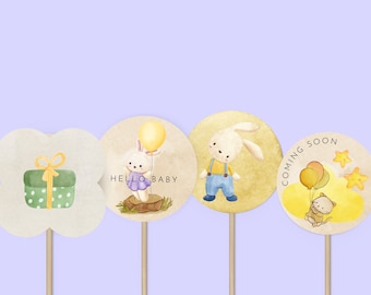 Physical Cupcake Toppers | Bridal Shower | Custom Topper | Party Decoration | Birthday Cupcake Toppers | Birthday Decor