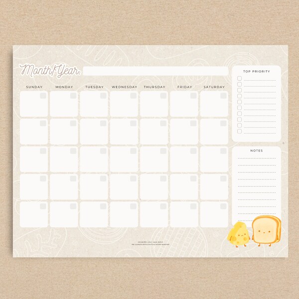 To Do List | Calendar With Notes | Magnetic Calendar For Fridge | Monthly Calendar | Large Fridge Calendar | Family Organizer