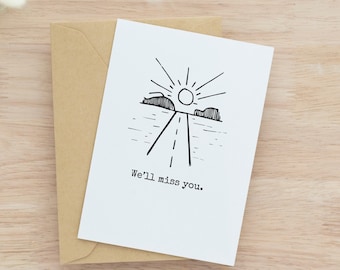 Printable Miss You Card: Office Farewell Card (Digital Download)