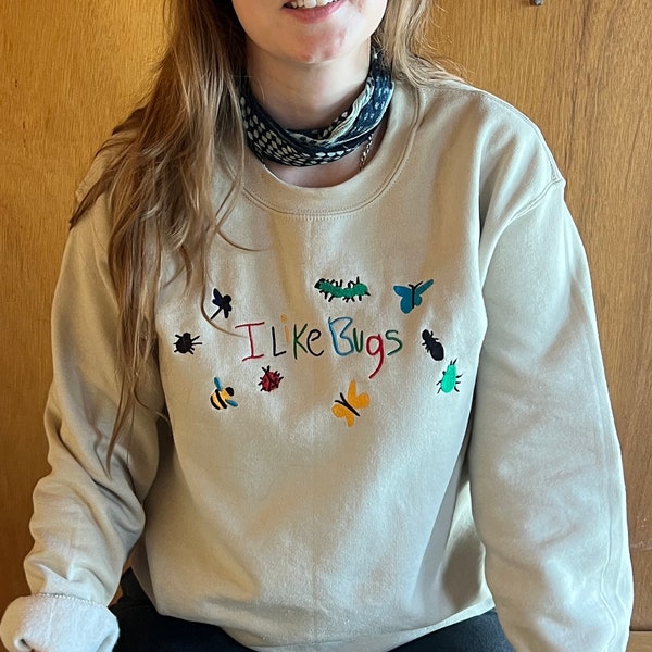 I Like Bugs Embroidered Unisex Sweatshirt
