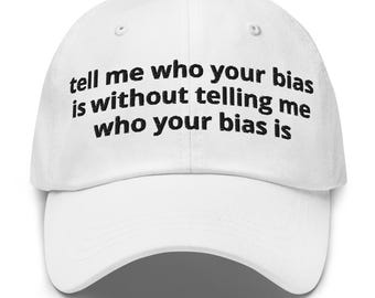 Embroidered Hat: "Tell Me Your Bias" Fandom Cap