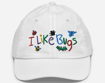 I Like Bugs Embroidered Youth Unisex Hat