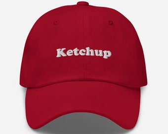Ketchup geborduurde unisex hoed