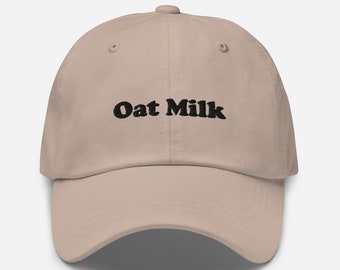 Oat Milk Embroidered Unisex Hat