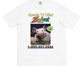 Axolotl Zoobook Comfort Colors Unisex Heavyweight T-Shirt