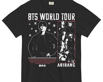 BTS ARIRANG Comfort Colors T-Shirt, Bangtan Sonyeondan, Suga Jungkook Jin RM J-Hope Jimin V