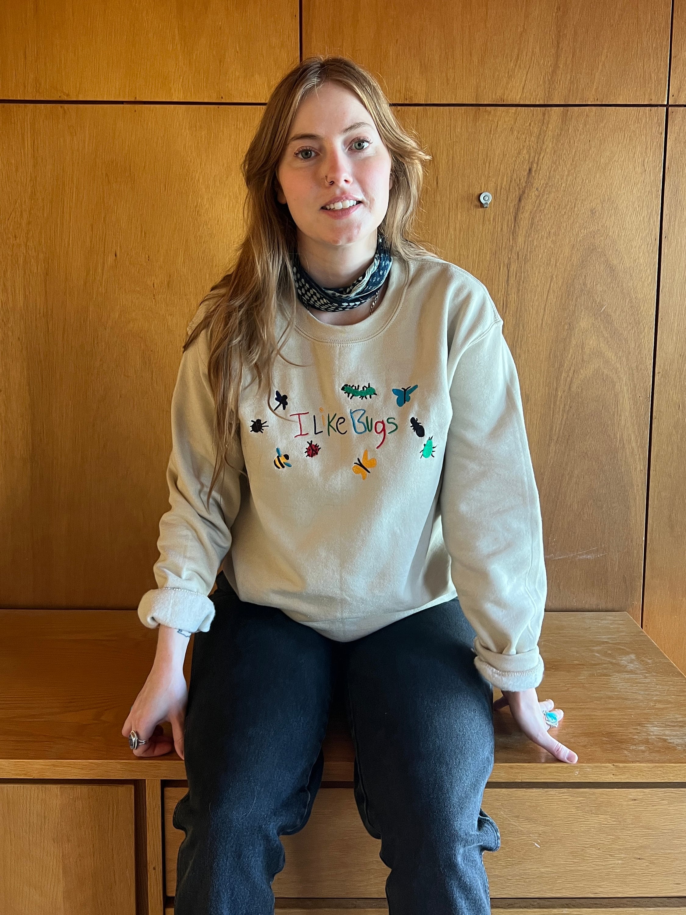I Like Bugs Embroidered Unisex Sweatshirt
