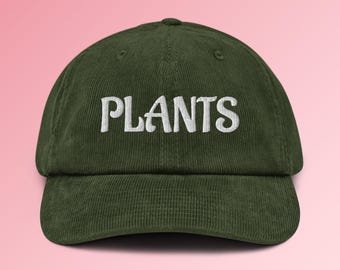 Plants Corduroy Embroidered Unisex Hat