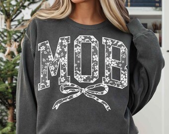 MOB Bow Png Lace Mother Of The Bride Coquette Bow Png Bridal Bachelorette Png Engaged Bach Png Trendy Bridal Party T shirt Design Png Bundle