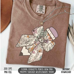 Wildblumen Bleistift Bogen Png Kokette Lehrer Png Blumen Lehrer Bogen Png Schule Bleistift Bogen Png Trendy Lehrer Geschenk Shirt Design Retro Boho Bogen