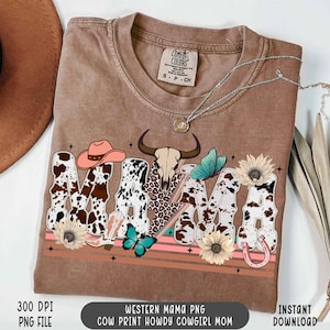 Western Mama Png Howdy Cowhide Western Mom Png Coquette Mama Png Western Cow Png Howdy Western Png Mothers Day png Mama png Trendy Floral
