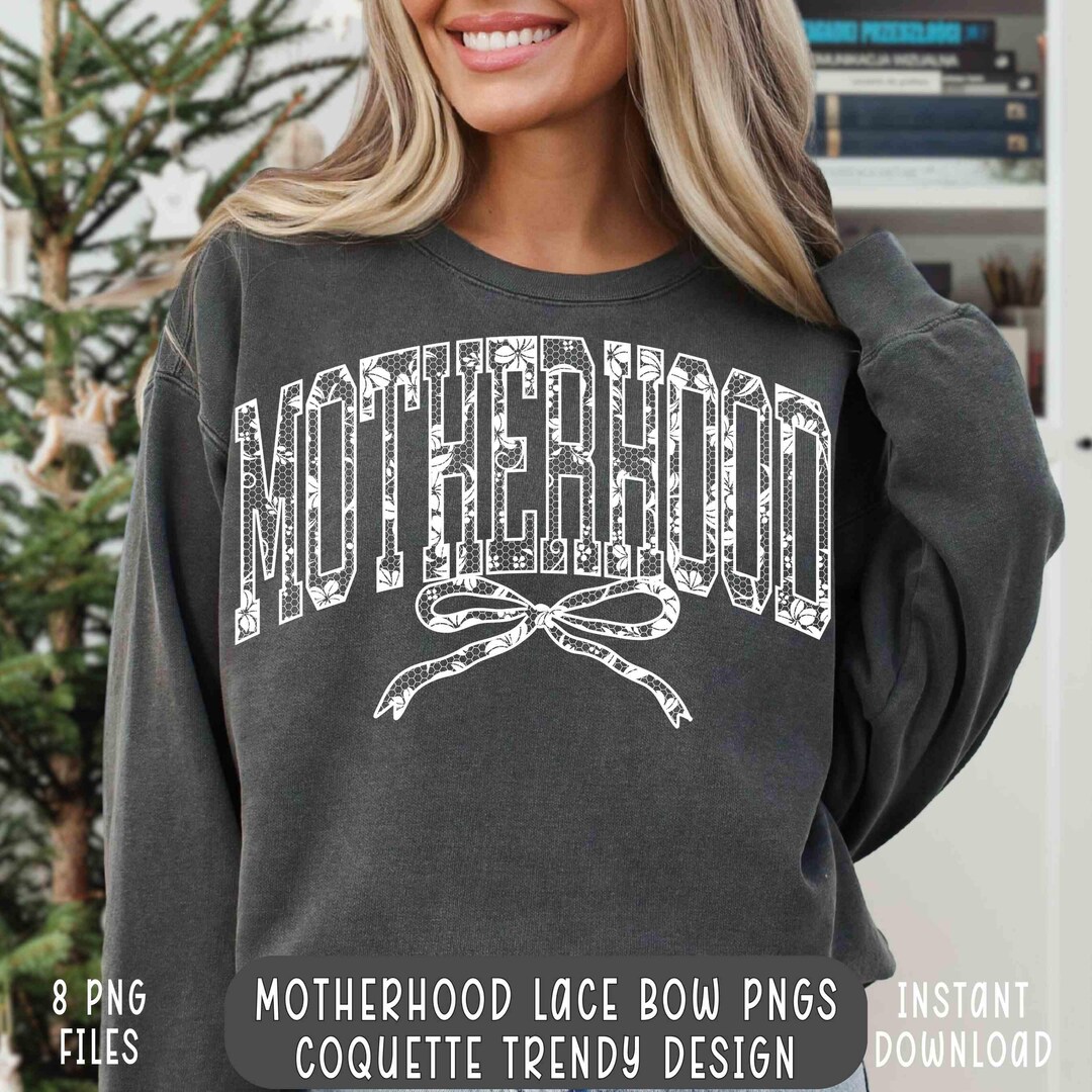 Motherhood Lace Png Coquette Bow Mama Varsity Png Floral Mothers Day ...