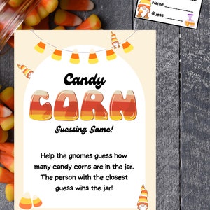 Candy Corn Guessing Game, Guessing Game, Printable Candy Corn Game ...