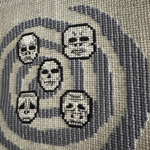 Twilight Zone Masks Cross Stitch Pattern