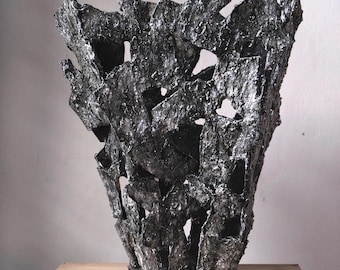 Sculptural Ceramic Vase | Large Statement Art Object for Loft, Japandi, Brutalism