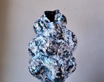 Sculptural Ceramic Vase | Japandi Style | Organic Form | Statement Centerpiece | Modern Interior Object