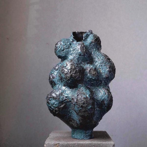 Sculptural Ceramic Vase | Japandi Style | Organic Form | Statement Centerpiece | Modern Interior Object