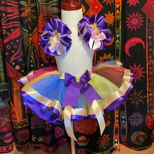 Girls Tulle Tutu with Silk Ribbon & Sock Tops